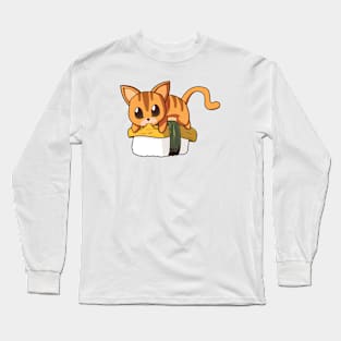 Orange Cat tamago Sushi Long Sleeve T-Shirt